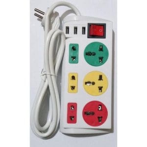 Multiprise Universelle Haute Capacité avec 3 Ports USB (Cordon 3m)