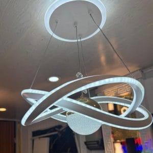Lustre LED "Orbital Infini" – Design Triple Anneau Entrelacé