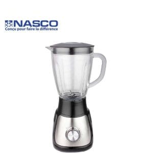 Mixeur Électrique NASCO 1.5L - Bol en Verre - Base Inox - Vitesse Variable