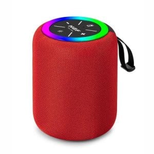 Enceinte Bluetooth 5.3 GU-135 – 20W, LED RGB, Radio FM, TWS, Rouge