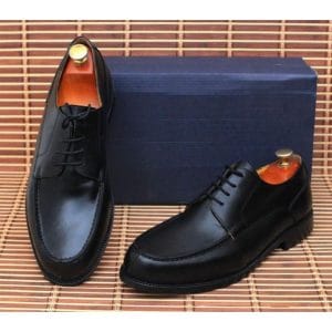 Chaussures Derby Homme Cuir Noir – Style Classique Élégant, Semelle Cousue