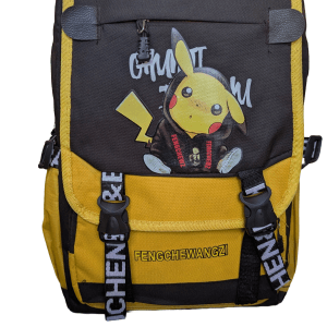 Sac à Dos Pikachu Style Urbain – Noir & Jaune