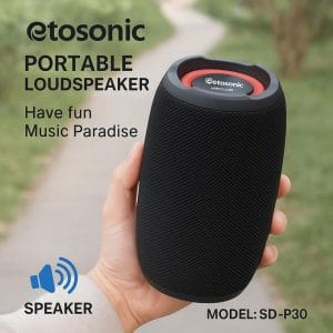 Enceinte Bluetooth Portable Etosonic SD-P30 – Son Puissant, Design Compact