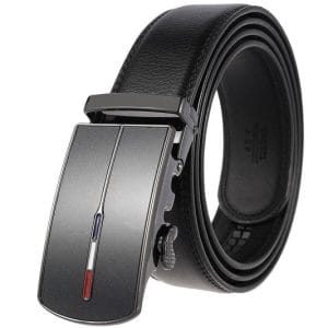 Ceinture Homme en Cuir Noir – Boucle Automatique Design