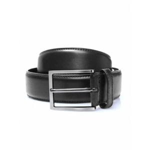 Ceinture Homme Cuir Noir Lisse – Élégance Classique