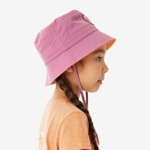 Bob Réversible Enfant Rose & Orange — Avec Lacet
