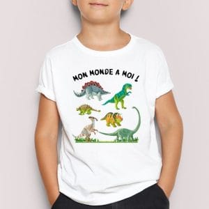 T-Shirt Enfant "Mon Monde à Moi" — Dinosaures