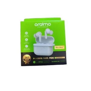 Écouteurs True Wireless Oraimo SpaceBuds Lite – HeavyBass, 40H d'Autonomie, Blanc