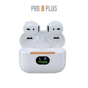 Écouteurs Sans Fil Pro 8Plus – Son Stéréo Haute Fidélité & Affichage Numérique Intelligent