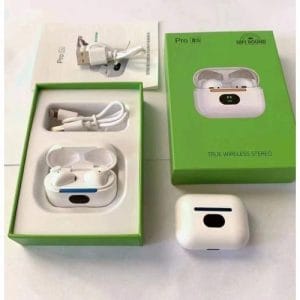 Écouteurs True Wireless Pro 8S – HiFi Sound, Affichage LED, Stéréo, Blanc