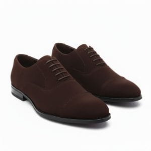 Chaussures Richelieu Classique en Daim Marron – L’Élégance Sophistiquée