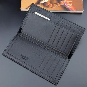 Portefeuille Long Business Homme SEPTWOLVES – Cuir Noir Premium & Ultra-Organisé