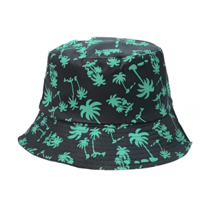 Le Bob "Midnight Oasis" – Imprimé Palmiers Vert Menthe
