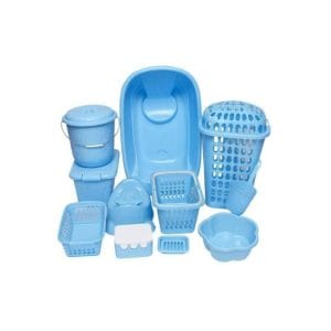 Kit de Naissance "Bébé" – Ensemble de Bain & Accessoires 12 Pièces | Bleu Ciel