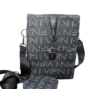 Sacoche Bandoulière 2-en-1 Vivizhen – Style Rock-Streetwear avec Mini-Pochette Ronde