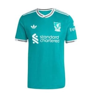 Maillot Vintage Liverpool FC x Adidas Originals "version supporter"– Vert Turquoise Émeraude