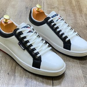 Chaussures Sneakers "Pure Street" Tommy + Contraste Croco Noir