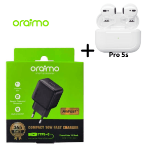 Chargeur Rapide Oraimo AniFast™ + Écouteurs Sans Fil Pro 5s