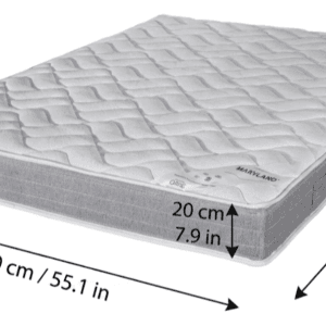 Matelas Confort Bi-Zone 2 Places mousse bleu PH 3 "Ep18"– Soutien Ferme & Accueil Tonique