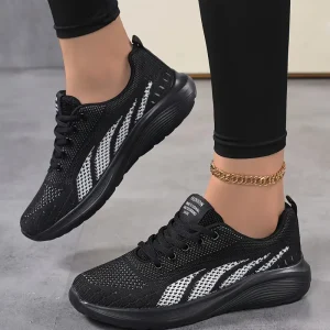 Baskets de Running Légères et Respirant " homme et Femme" - Noir/Blanc