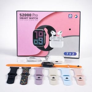 Pack S2000 Pro Smart Watch + Écouteurs Pro & 7 Bracelets Interchangeables